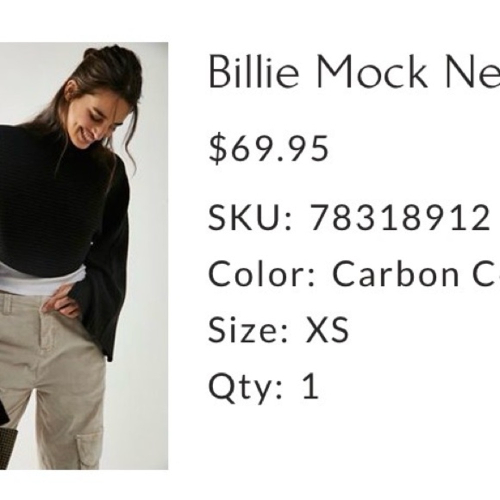 Mock Neck Black Sweater